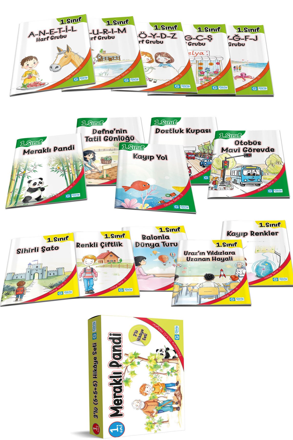 1. Sınıf Meraklı Pandi 3'lü Hikâye Seti 1. Sınıf Meraklı Pandi 3'lü Hikâye Seti