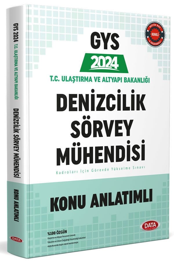 2024 Data Yayınları Ulaştırma ve Altyapı Bakanlığı Denizcilik Sörvey Mühendisi Konu Anlatımlı