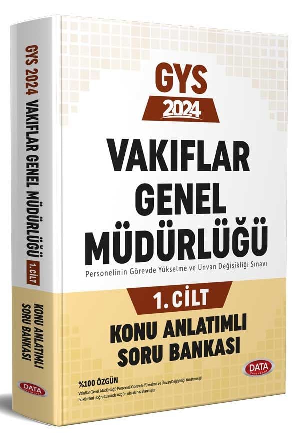 2024 Vakıflar Genel Müdürlüğü GYS Konu Anlatımlı Soru Bankası 1-2 Cilt