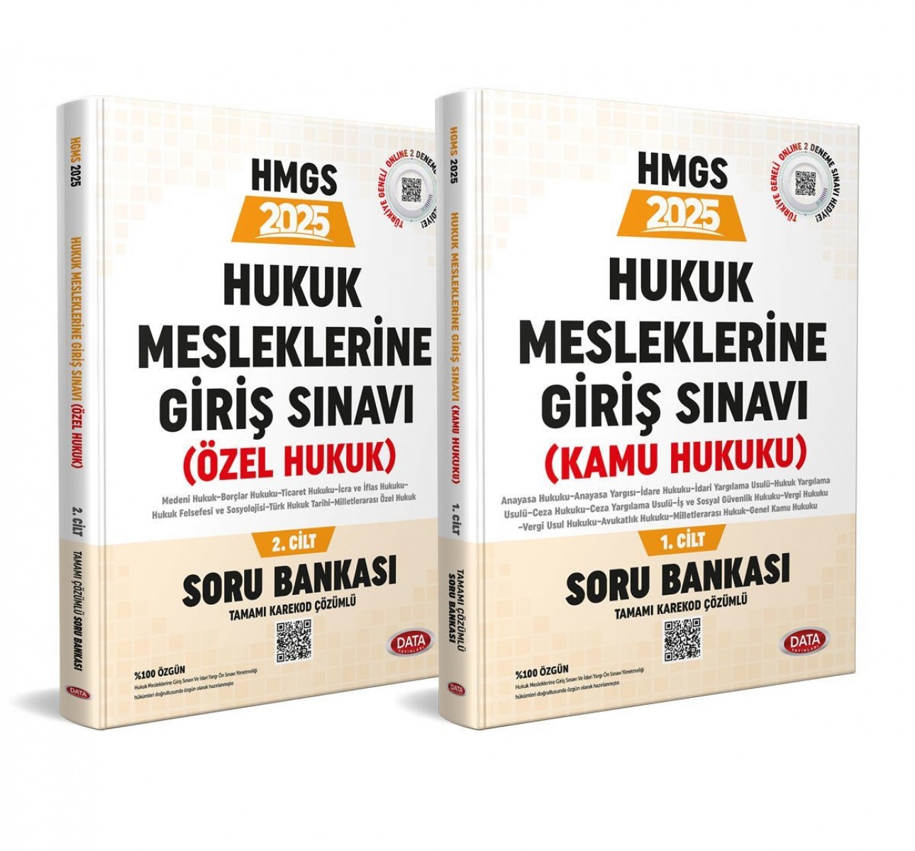 2025 Hukuk Mesleklerine Giriş Sınavına Hazırlık Tamamı Karekod Çözümlü Soru Bankası Cilt 1-2