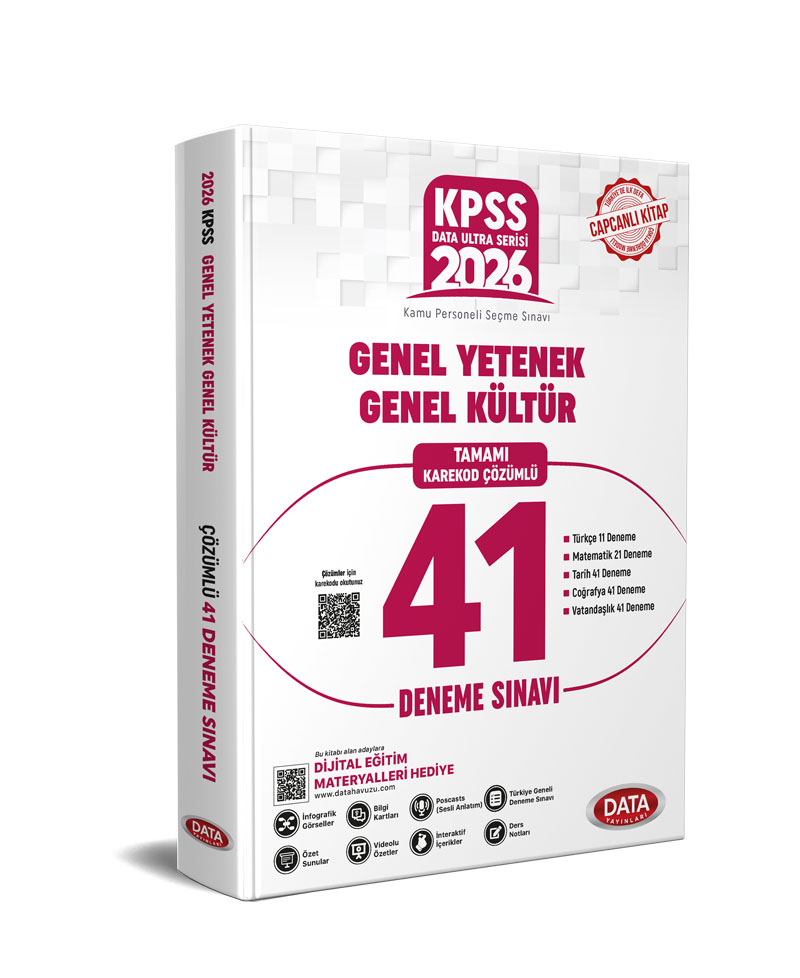 2026 KPSS Genel Kültür - Genel Yetenek 41 Deneme Sınavı + Dijital Eğitim Platformu Hediye