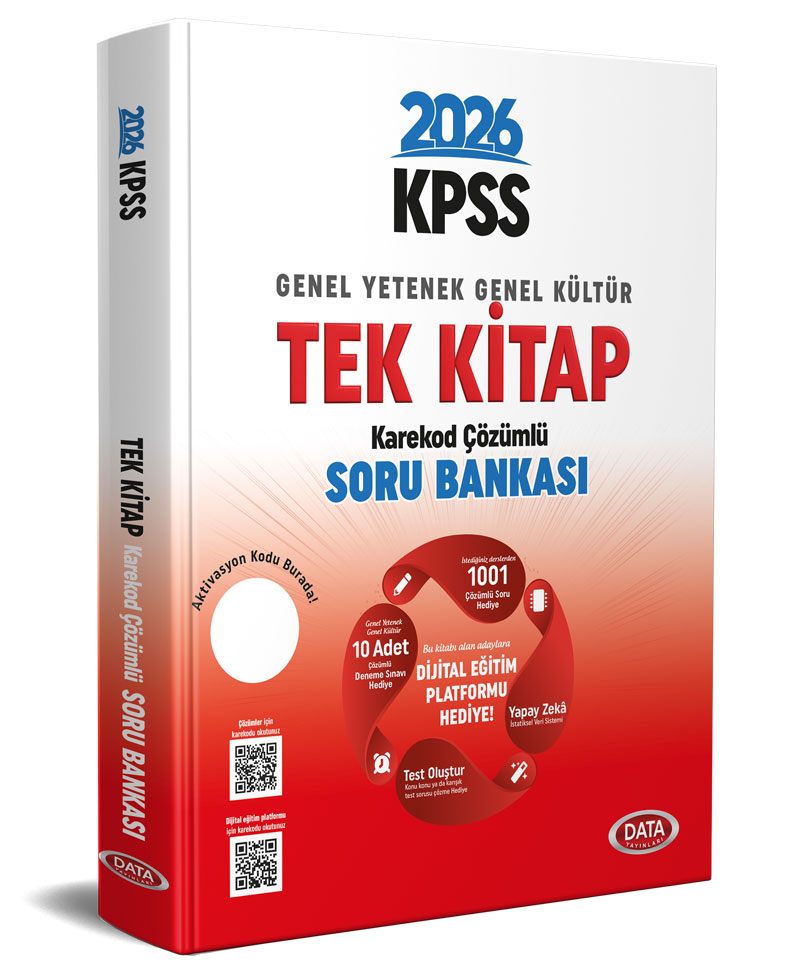 2026 KPSS Genel Yetenek - Genel Kültür Tek Kitap Soru Bankası - Karekod Çözümlü + Dijital Eğitim Platformu Hediye