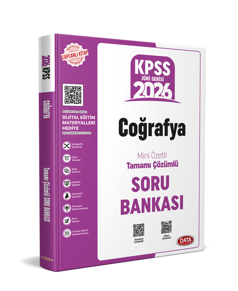 2026 KPSS Jüri Serisi KPSS Coğrafya Mini Özetli Tamamı Çözümlü Soru Bankası + Dijital Eğitim Platformu Hediye