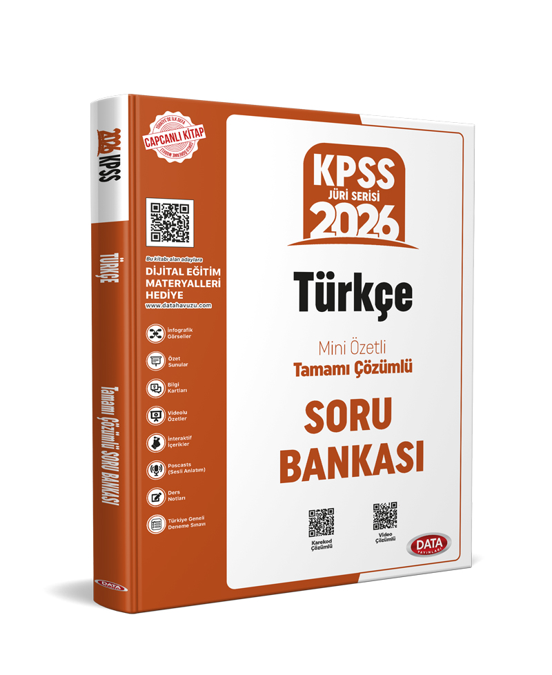 2026 KPSS Jüri Serisi Mini Özetli Türkçe Tamamı Çözümlü Soru Bankası + Dijital Eğitim Platformu Hediye