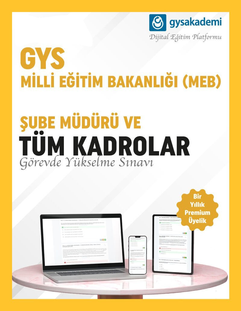 2026 MEB Şube Müdürü ve Tüm Ünvanlar GYS Dijital Eğitim Platformu (www.gysakademi.com 1 Yıllık Premium) 2026 MEB Şube Müdürü ve Tüm Ünvanlar GYS Dijital Eğitim Platformu (www.gysakademi.com 1 Yıllık Premium)
