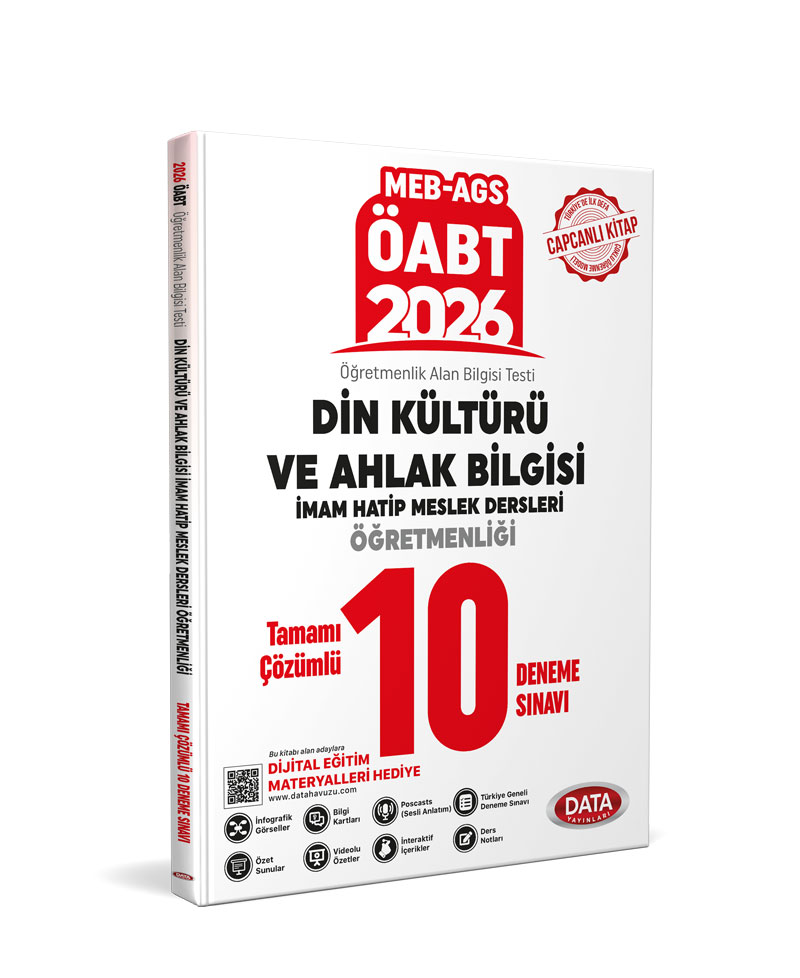 2026 ÖABT MEB-AGS Din Kültürü Ve Ahlak Bilgisi İmam Hatip Meslek Dersleri Öğretmenliği Tamamı Çözümlü 10 Deneme Sınavı 2026 ÖABT MEB-AGS Din Kültürü Ve Ahlak Bilgisi İmam Hatip Meslek Dersleri Öğretmenliği Tamamı Çözümlü 10 Deneme Sınavı
