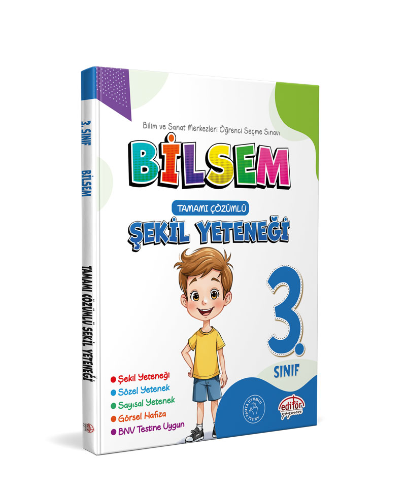 3. Sınıf Bilsem Hazırlık Şekil Yeteneği Tamamı Çözümlü - Editör Yayınevi 3. Sınıf Bilsem Hazırlık Şekil Yeteneği Tamamı Çözümlü - Editör Yayınevi