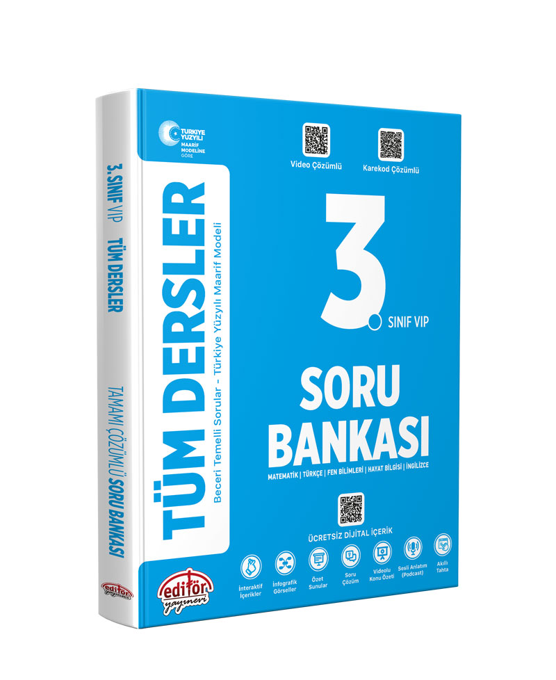 3. Sınıf VIP Tüm Dersler Soru Bankası
