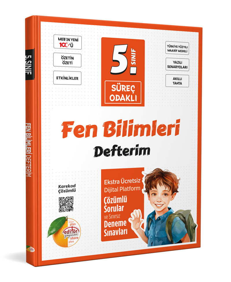 5. Sınıf Süreç Odaklı Fen Bilimleri Defterim  Karekod Çözümlü