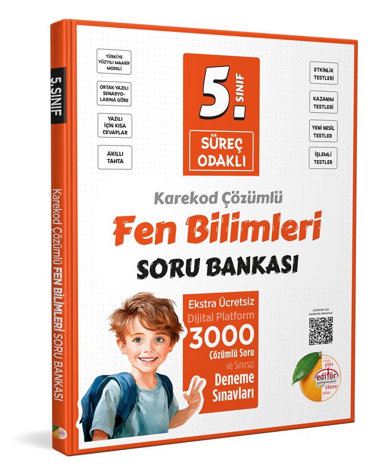 5. Sınıf Süreç Odaklı Fen Bilimleri Soru Bankası - Karekod Çözümlü