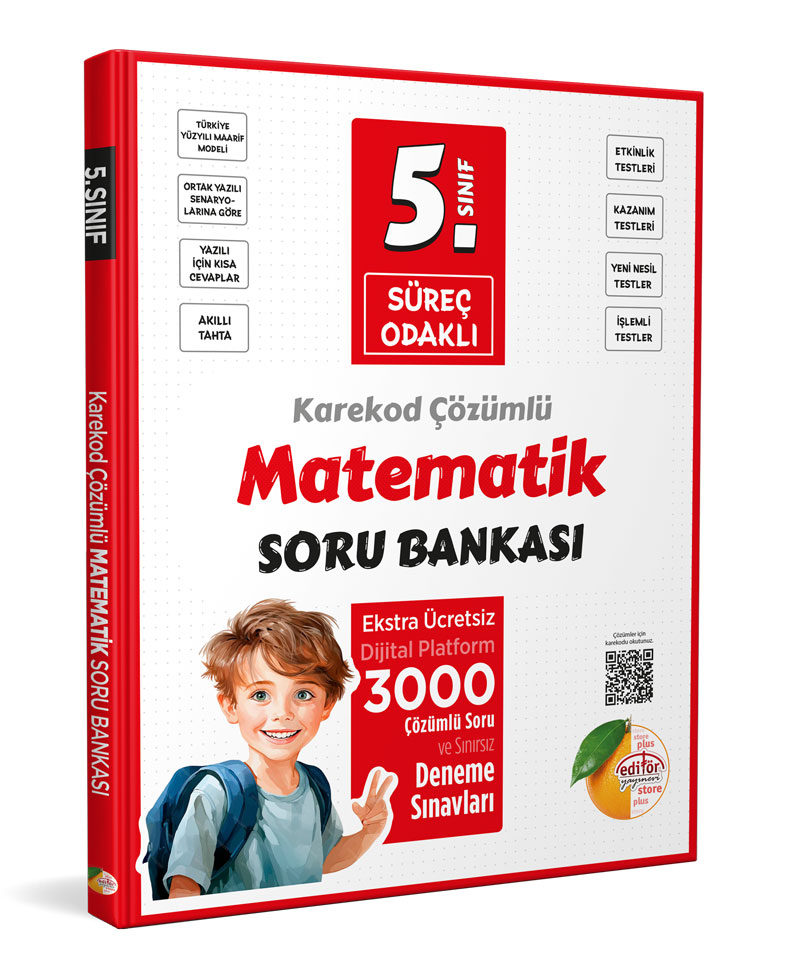 5. Sınıf Süreç Odaklı Matematik Soru Bankası - Karekod Çözümlü