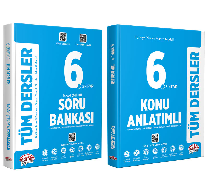 6. Sınıf Tüm Dersler Mavi Konu Anlatımlı Ve Soru Bankası 2 Li Set 6. Sınıf Tüm Dersler Mavi Konu Anlatımlı Ve Soru Bankası 2 Li Set