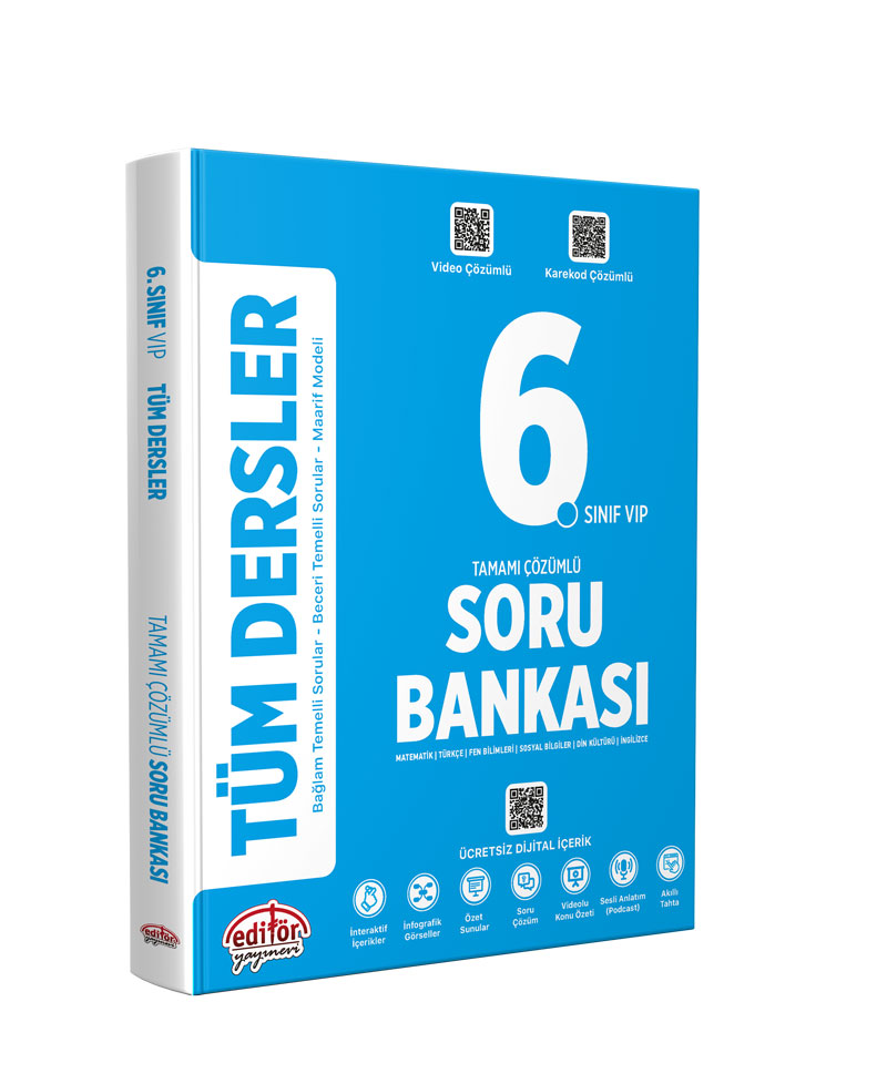 6. Sınıf Tüm Dersler Mavi Konu Anlatımlı Ve Soru Bankası 2 Li Set