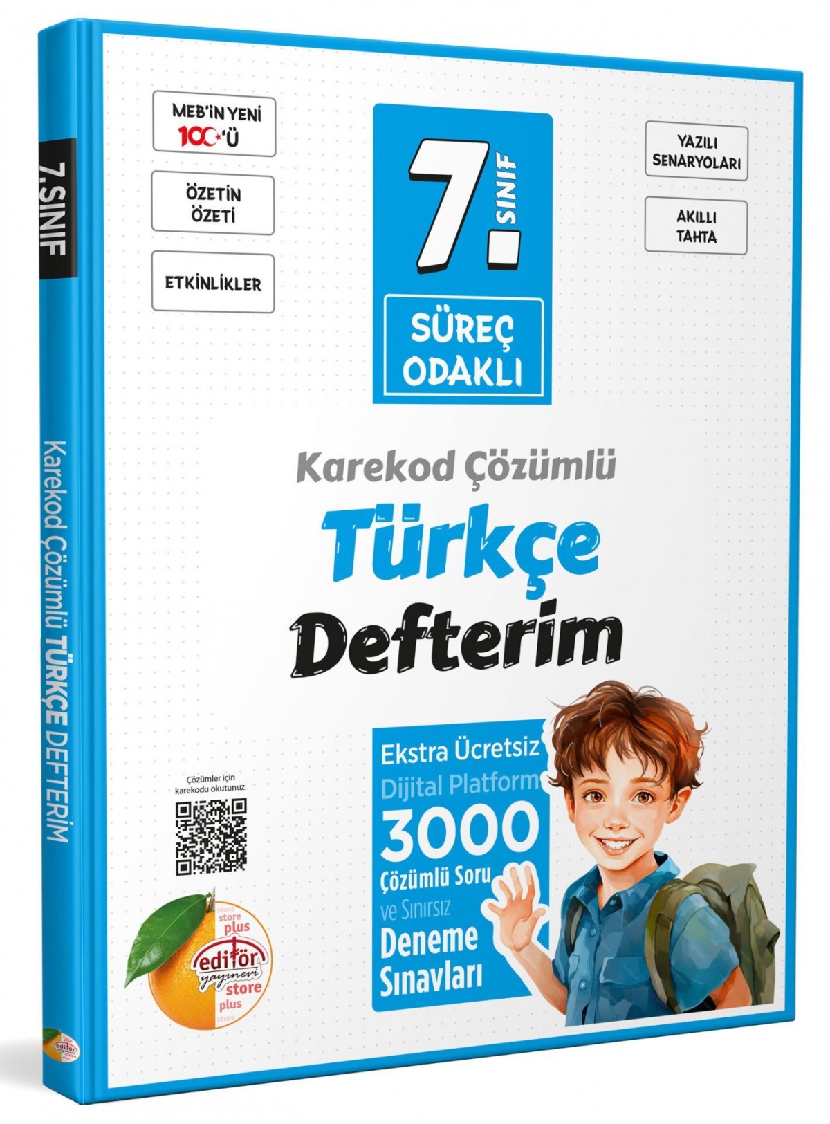 7. Sınıf Süreç Odaklı Türkçe Defterim - Karekod Çözümlü
