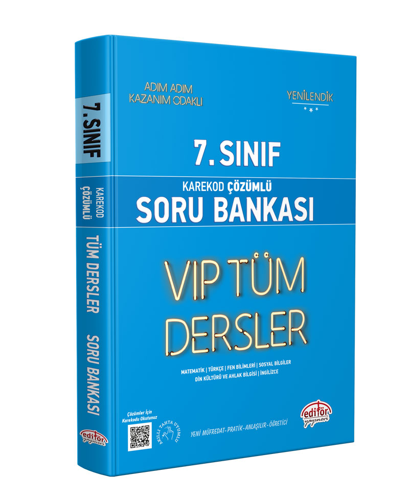 7. Sınıf VIP Tüm Dersler Soru Bankası Mavi Kitap 7. Sınıf VIP Tüm Dersler Soru Bankası Mavi Kitap
