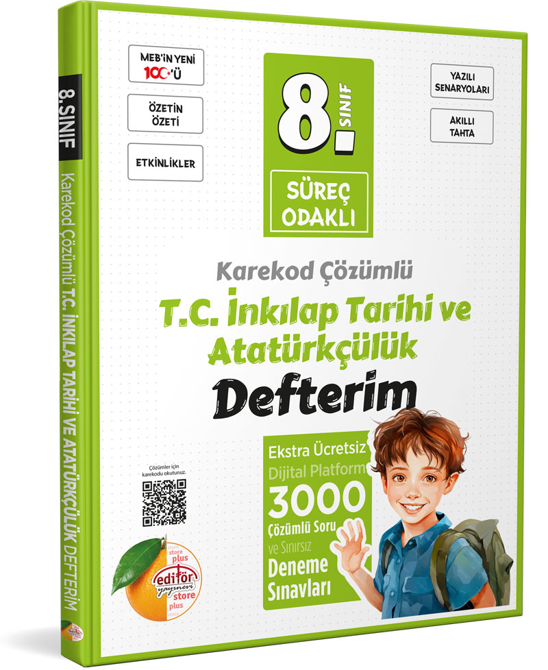 8. Sınıf Süreç Odaklı TC İnkılap Tarihi ve Atatürkçülük Defterim - Karekod Çözümlü 8. Sınıf Süreç Odaklı TC İnkılap Tarihi ve Atatürkçülük Defterim - Karekod Çözümlü