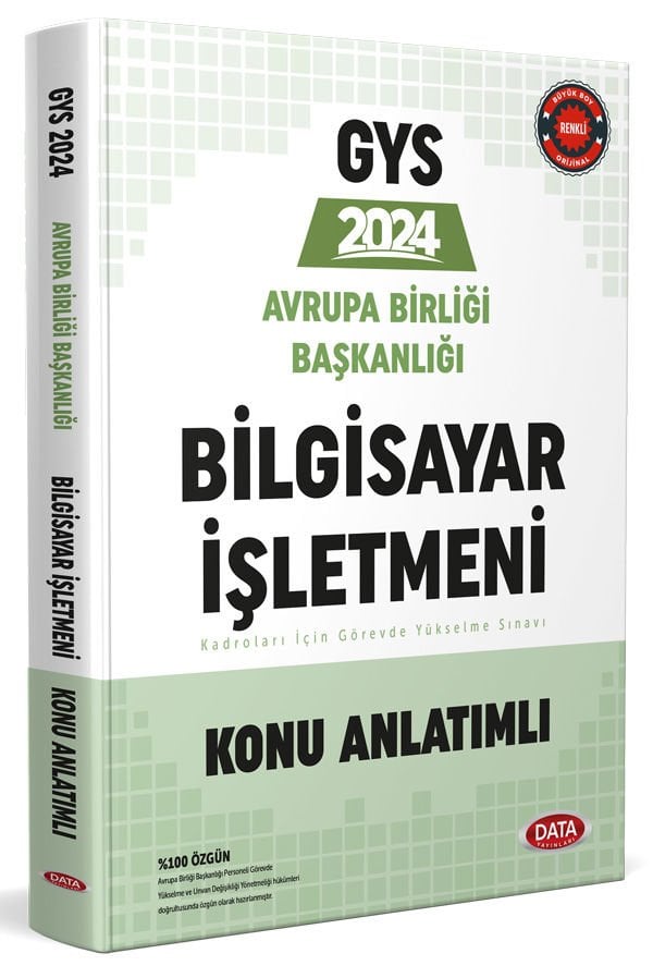 Avrupa Birliği Başkanlığı Bilgisayar İşletmeni GYS Konu Anlatımlı