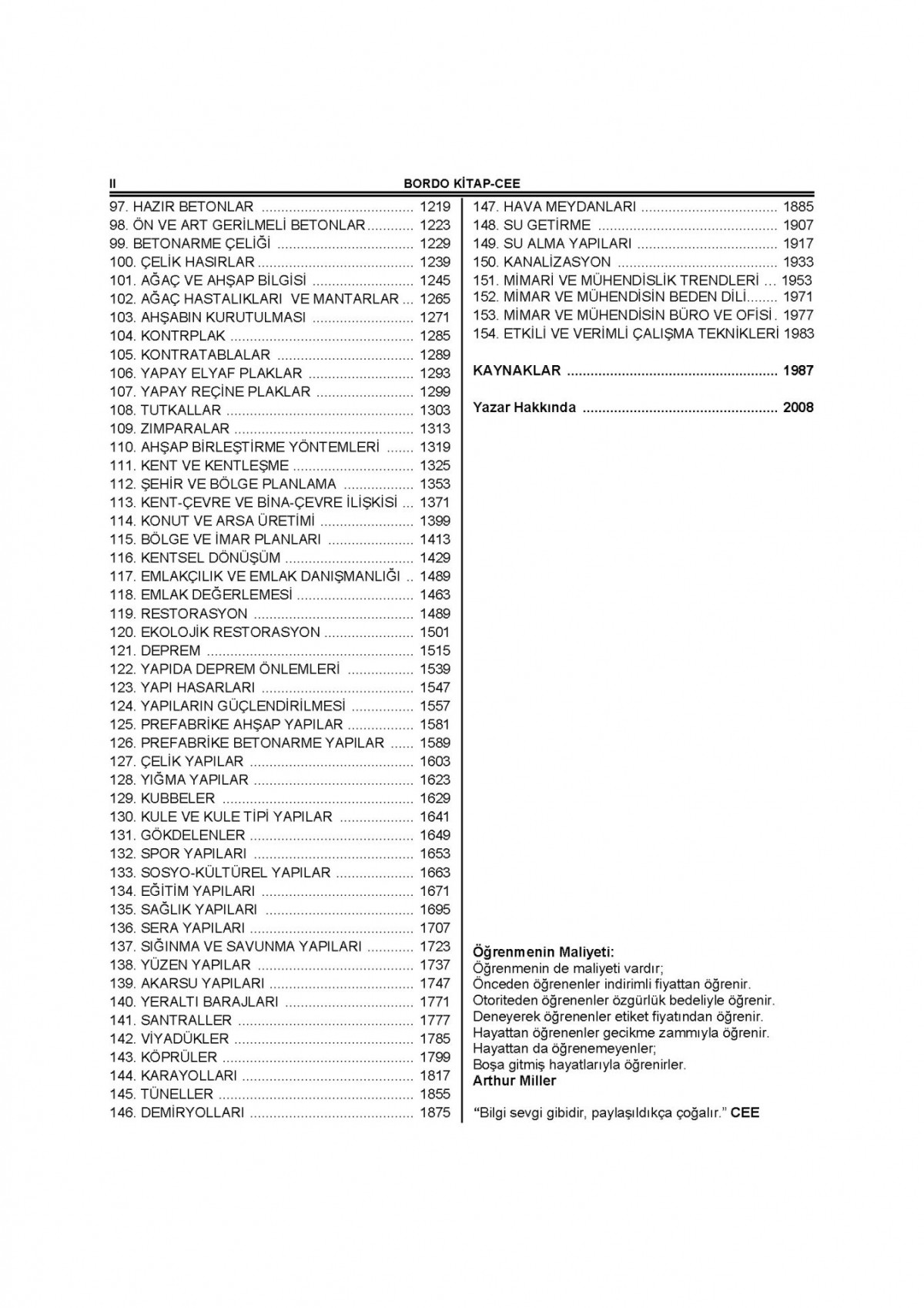 Bordo Kitap - Mimar ve Mühendisin İnşaat El Kitabı