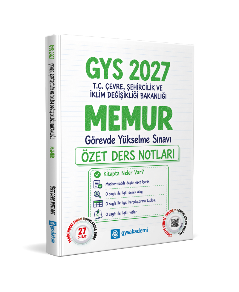 Çevre, Şehircilik ve İklim Değişikliği Bakanlığı Memur GYS Özet Ders Notları