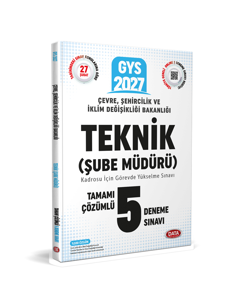 Çevre, Şehircilik ve İklim Değişikliği Bakanlığı Teknik (Şube Müdürü) Tamamı Çözümlü 5 Deneme Sınavı