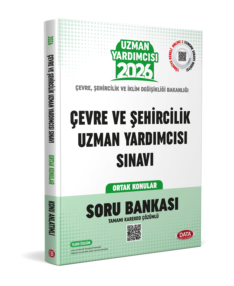 Çevre ve Şehircilik Bakanlığı Çevre ve Şehircilik Uzman Yardımcısı Sınavı Ortak Konular Soru Bankası - Karekod Çözümlü