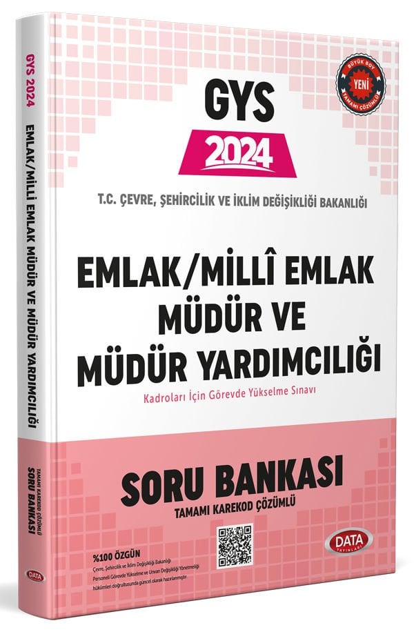 Çevre ve Şehircilik Bakanlığı GYS Emlak - Milli Emlak Müdür ve Müdür Yardımcılığı Soru Bankası - Karekod Çözümlü