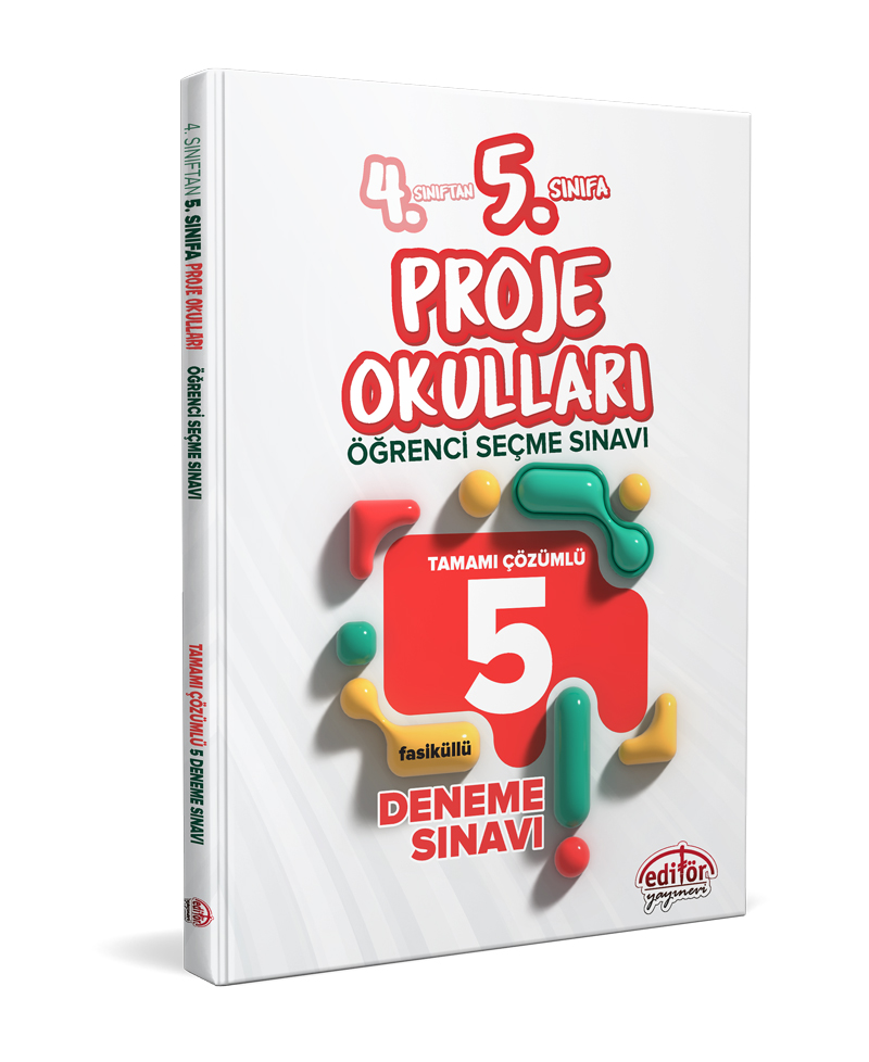 Editör Yayınevi 4. Sınıftan 5. Sınıfa Proje Okulları Seçme Sınavı Tamamı Çözümlü 5 Deneme
