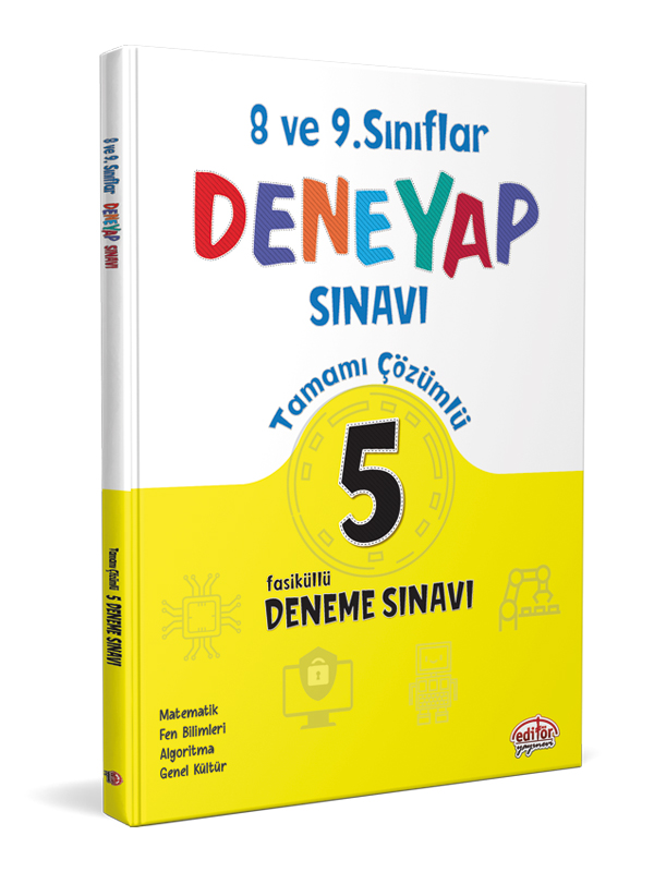 Editör Yayınevi 8-9. Sınıf Deneyap Tamamı Çözümlü 5 Deneme Sınavı Editör Yayınevi 8-9. Sınıf Deneyap Tamamı Çözümlü 5 Deneme Sınavı