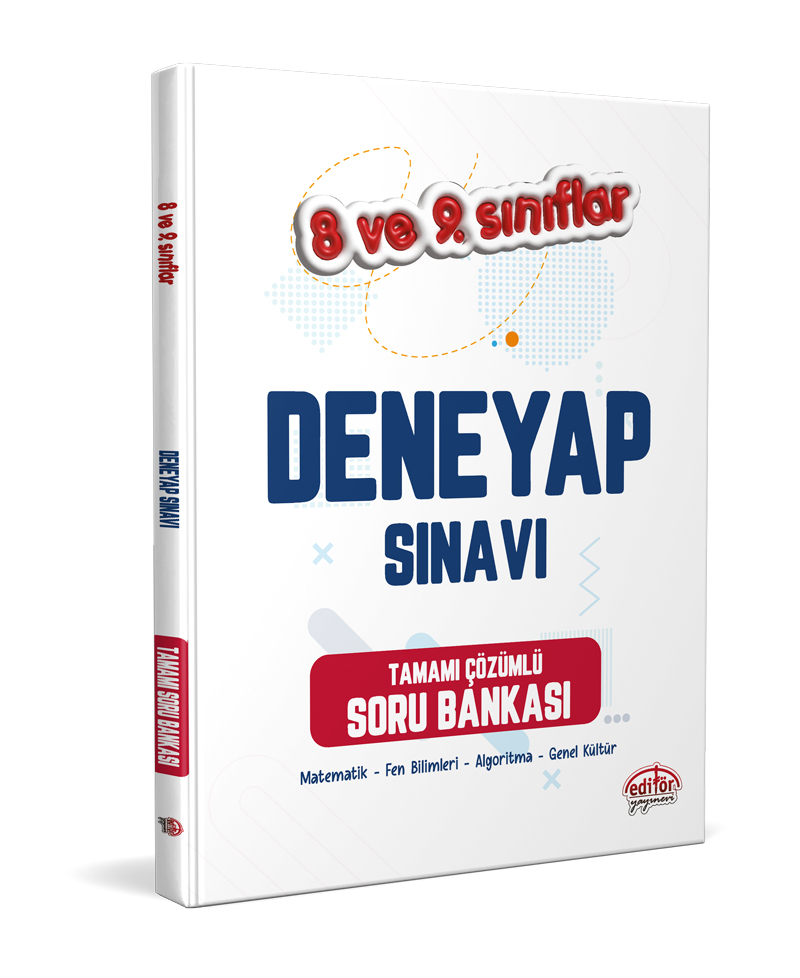 Editör Yayınevi 8-9. Sınıf Deneyap Tamamı Çözümlü Soru Bankası Editör Yayınevi 8-9. Sınıf Deneyap Tamamı Çözümlü Soru Bankası