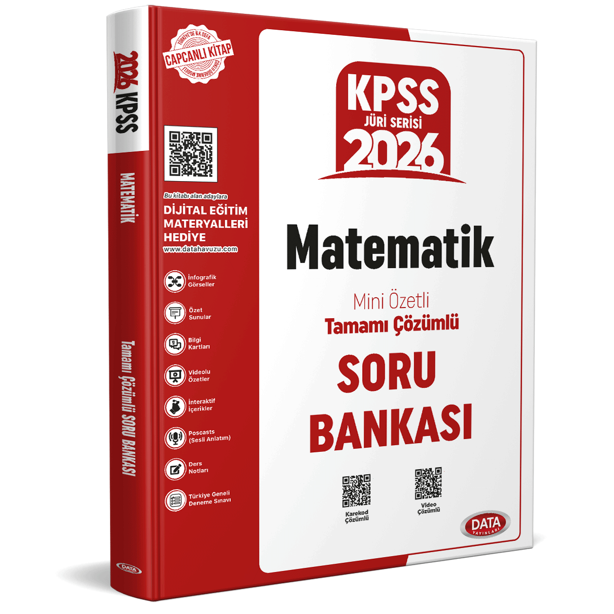 İnteraktif Kitap 2026 KPSS Jüri Serisi Mini Özetli Matematik Tamamı Çözümlü Soru Bankası