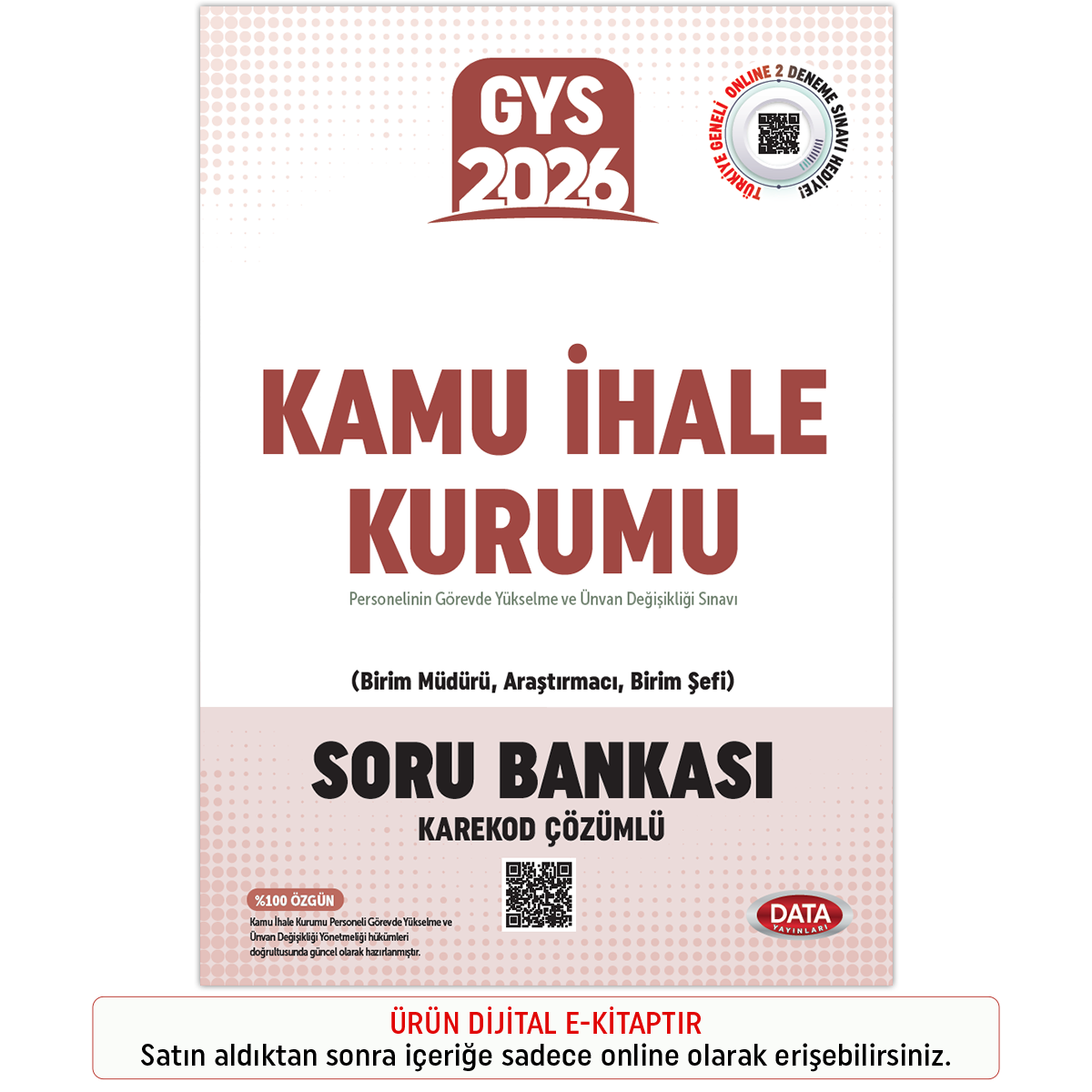 İnteraktif Kitap Kamu İhale Kurumu GYS Soru Bankası - Karekod Çözümlü İnteraktif Kitap Kamu İhale Kurumu GYS Soru Bankası - Karekod Çözümlü