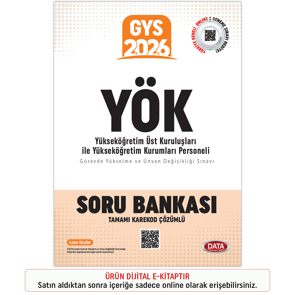 İnteraktif Kitap YÖK Üst Kuruluşları ile YÖK Personeli GYS Soru Bankası - Karekod Çözümlü