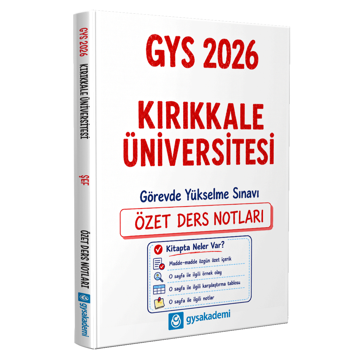 Kırıkkale Üniversitesi GYS Şef Özet Ders Notları Kırıkkale Üniversitesi GYS Şef Özet Ders Notları