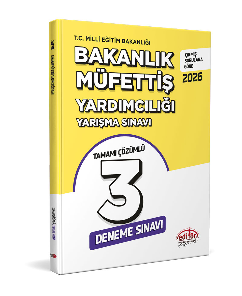 MEB Bakanlık Müfettiş Yardımcılığı Tamamı Çözümlü 3 Deneme Sınavı