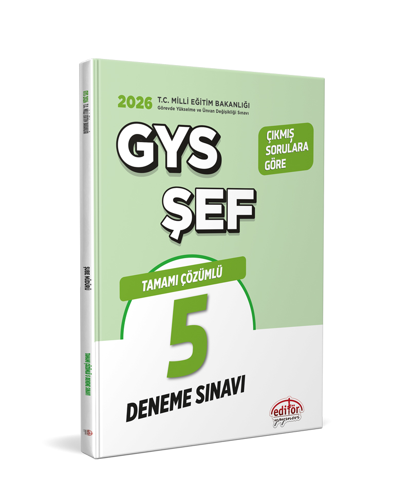 Milli Eğitim Bakanlığı Şef GYS Tamamı Çözümlü 5 Deneme Sınavı Milli Eğitim Bakanlığı Şef GYS Tamamı Çözümlü 5 Deneme Sınavı