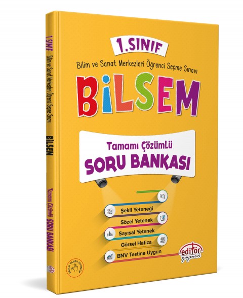 1. Sınıf Bilsem Tamamı Çözümlü Soru Bankası - Editör Yayınevi