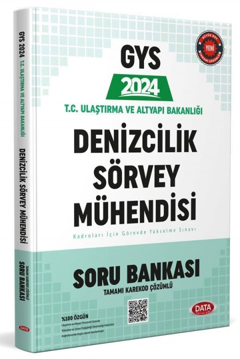 2024 Data Yayınları Ulaştırma ve Altyapı Bakanlığı Denizcilik Sörvey Mühendisi Soru Bankası - Karekod Çözümlü