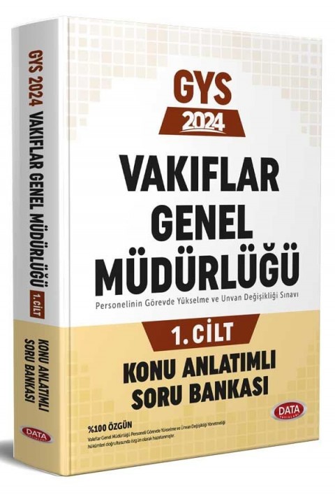 2024 Vakıflar Genel Müdürlüğü GYS Konu Anlatımlı Soru Bankası 1-2 Cilt
