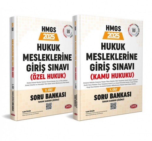 2025 Hukuk Mesleklerine Giriş Sınavına Hazırlık Tamamı Karekod Çözümlü Soru Bankası Cilt 1-2