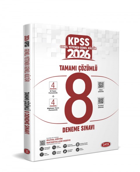 2026 KPSS Genel Yetenek Genel Kültür Tamamı Çözümlü 8 Deneme Sınavı (El Yazmalı)