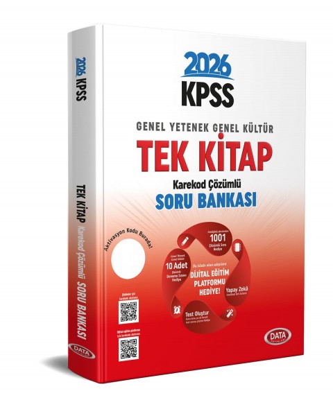 2026 KPSS Genel Yetenek - Genel Kültür Tek Kitap Soru Bankası - Karekod Çözümlü + Dijital Eğitim Platformu Hediye