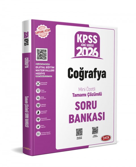 2026 KPSS Jüri Serisi KPSS Coğrafya Mini Özetli Tamamı Çözümlü Soru Bankası + Dijital Eğitim Platformu Hediye