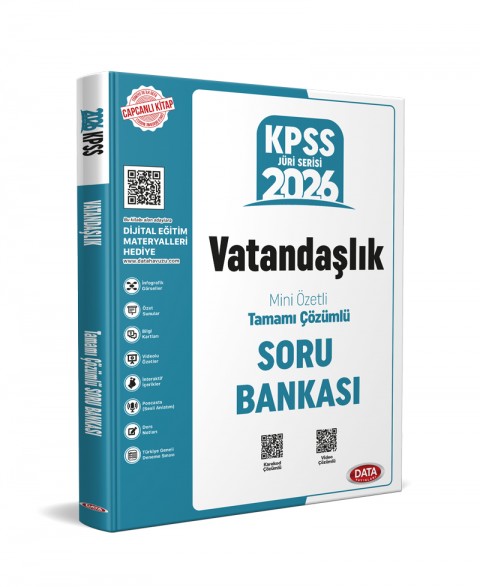 2026 KPSS Jüri Serisi Vatandaşlık Mini Özetli Tamamı Çözümlü Soru Bankası + Dijital Eğitim Platformu Hediye