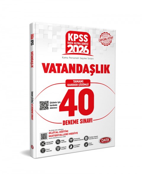 2026 KPSS Ultra Serisi Vatandaşlık Tamamı Çözümlü 40 Deneme Sınavı