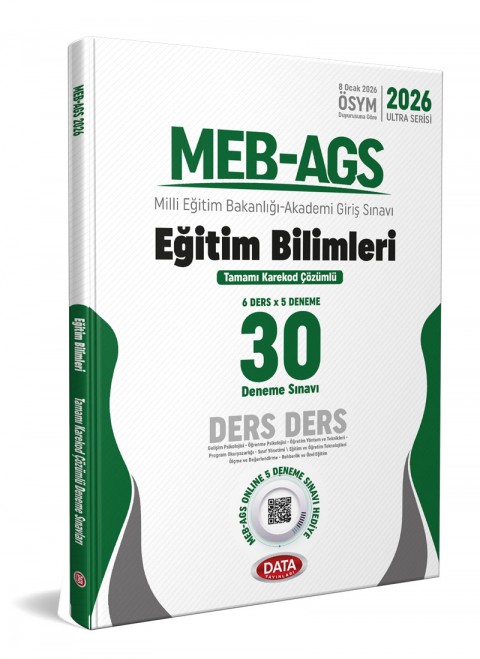 2026 MEB-AGS Eğitim Bilimleri Ders Ders Tamamı Karekod Çözümlü 30 Deneme Sınavı