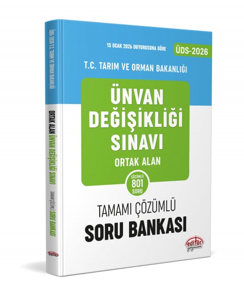 2026 T.C. Tarım ve Orman Bakanlığı ÜDS Ortak Konular 1045 Çözümlü Soru Bankası