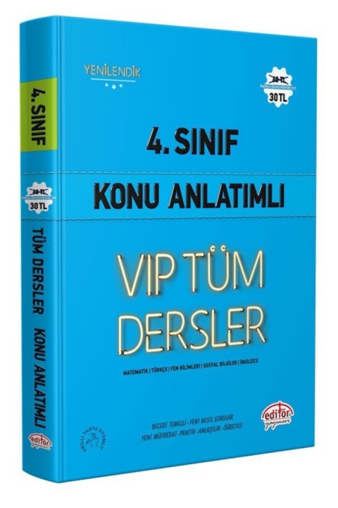 4. Sınıf Tüm Dersler Mavi Konu Anlatımlı Ve Soru Bankası 2 Li Set