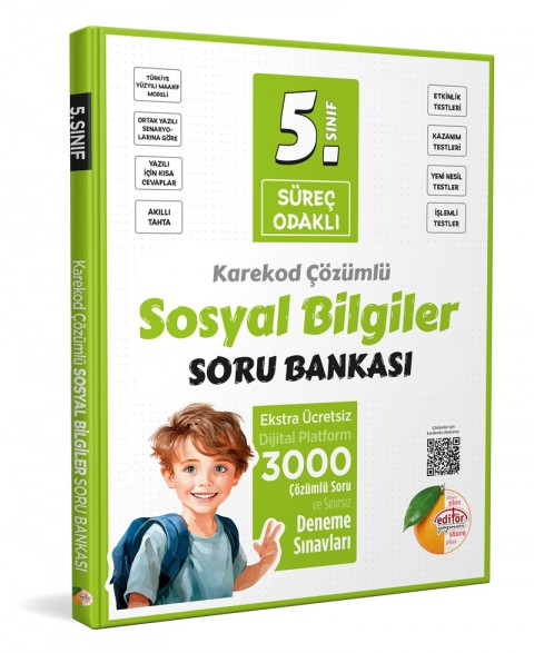 5. Sınıf Süreç Odaklı Sosyal Bilgiler Soru Bankası - Karekod Çözümlü