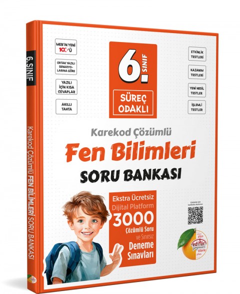 6. Sınıf Süreç Odaklı Fen Bilimleri Soru Bankası- Karekod Çözümlü