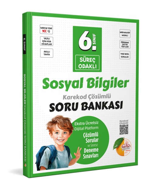 6. Sınıf Süreç Odaklı Sosyal Bilgiler Soru Bankası - Karekod Çözümlü